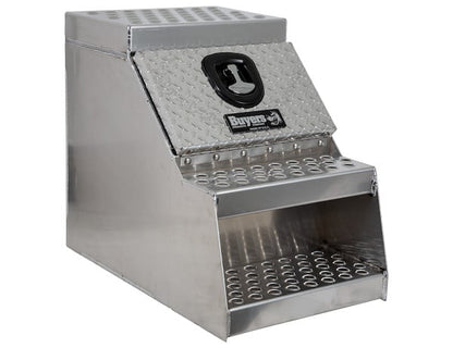 Buyers Aluminum Step Box - Heavy Duty - Diamond Tread - 24 x 28 x 18 Inches