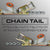 VULCAN Axle Tie Down Combo Strap - Chain Tail Ratchet - 2 x 114 Inch - 4 Pack - Silver Series - 3,300 Pound Safe Working Load