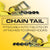 VULCAN Axle Tie Down Combo Strap - Chain Tail Ratchet - 2 x 114 Inch - 4 Pack - Classic Yellow - 3,300 Pound Safe Working Load