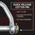 VULCAN Webbing Shackle For 4 Inch Tie Down Straps with Quick Release Pin - 4 Pack -10,800 Pound Safe Working Load