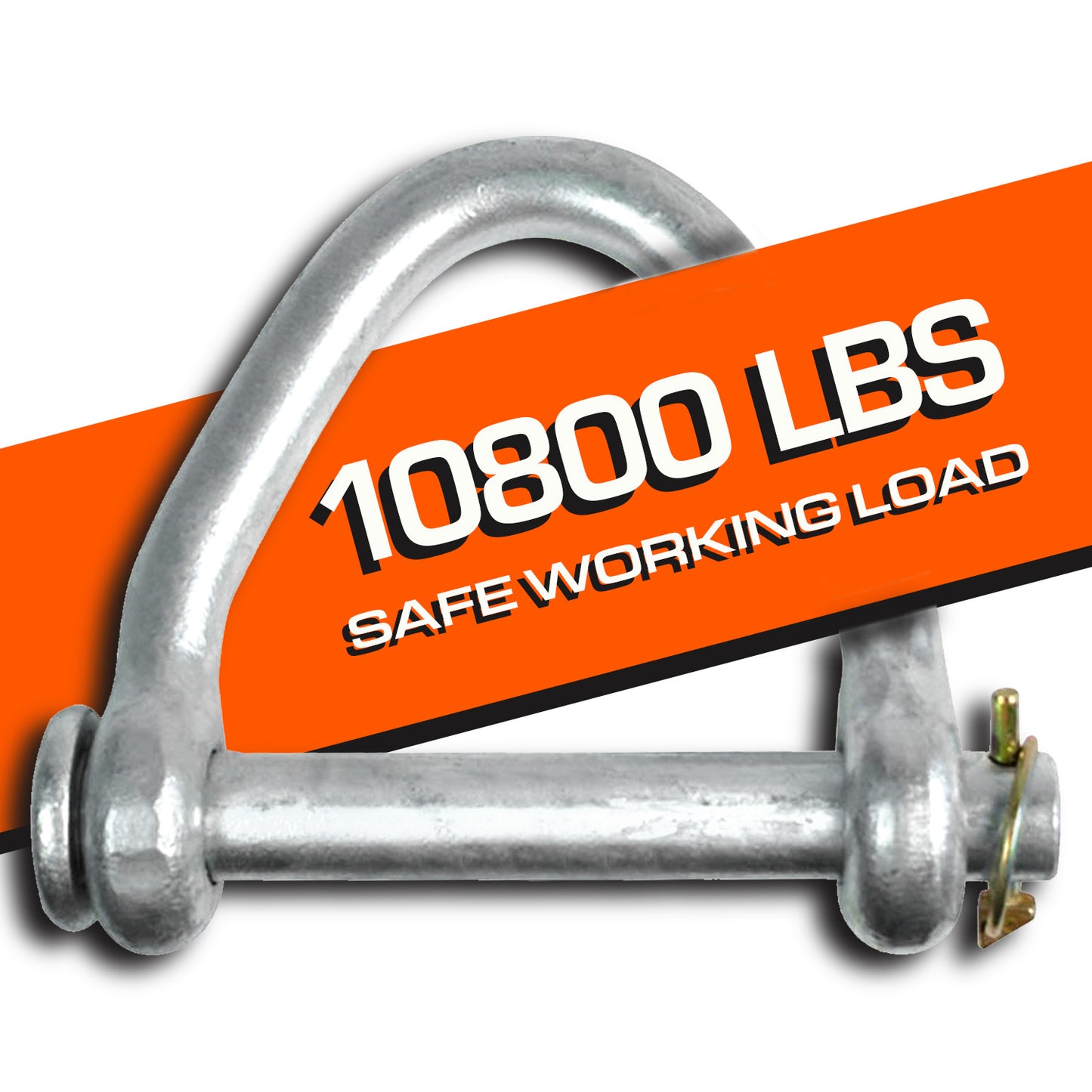 VULCAN Webbing Shackle For 4 Inch Tie Down Straps with Quick Release Pin - 4 Pack -10,800 Pound Safe Working Load