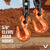 VULCAN Binder Chain Tie Down with Grab Hooks - Grade 80 - 3/8 Inch x 20 Foot - 7,100 Pound Safe Working Load
