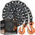 VULCAN Binder/Safety Chain Tie Down with Grab Hooks - Grade 80 - 1/2 Inch x 10 Foot - 12,000 Pound Safe Working Load