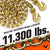 VULCAN Chain and Load Binder Kit - (2) Grade 70 1/2 Inch x 20 Foot Chains And (2) Ratchet Load Binders - 9,200 Pound Safe Working Load