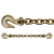 Columbus Mckinnon Safety/Binder Chain with Clevis Grab Hooks - Grade 70 - 5/16'' x 16' - 4,700 Lbs. Safe Working Load