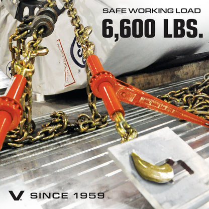 VULCAN Chain and Load Binder Kit - Grade 70 - 3/8 Inch x 10 Foot - 6,600 Pound Safe Working Load