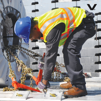 VULCAN Chain and Load Binder Kit - Grade 70 - 3/8 Inch x 10 Foot - 6,600 Pound Safe Working Load