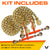 VULCAN Chain and Load Binder Kit - (2) Grade 70 1/2 Inch x 20 Foot Chains And (2) Ratchet Load Binders - 9,200 Pound Safe Working Load