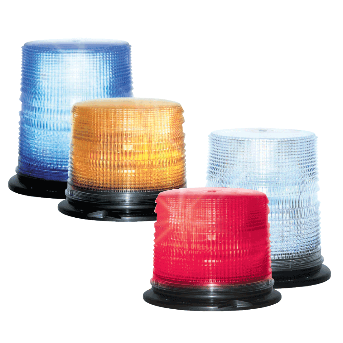 Dual Color LED Beacon - 4.75 Inch - Amber/Red - Permanent