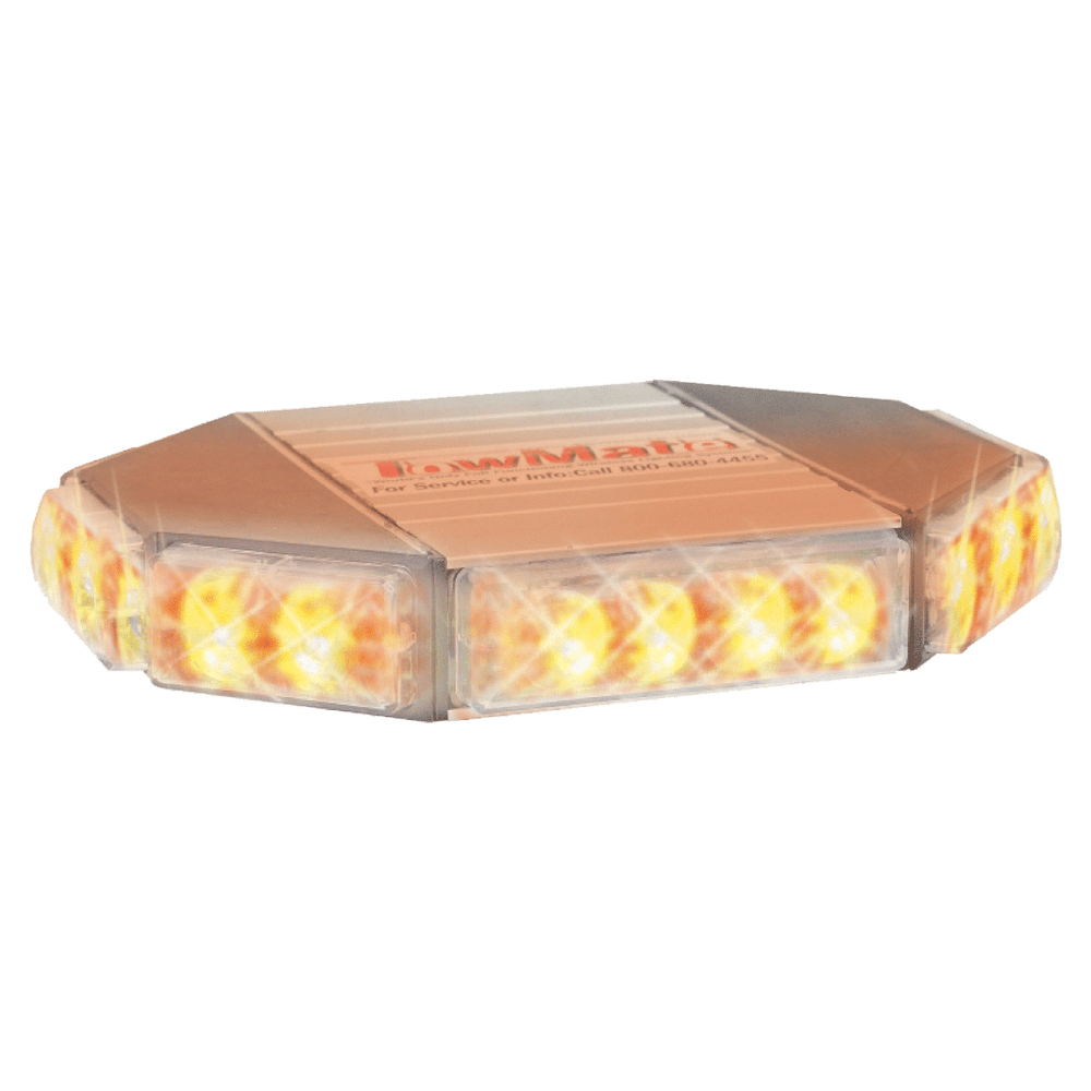 8-Sided LED Mini Bar - Amber - Permanent Mount