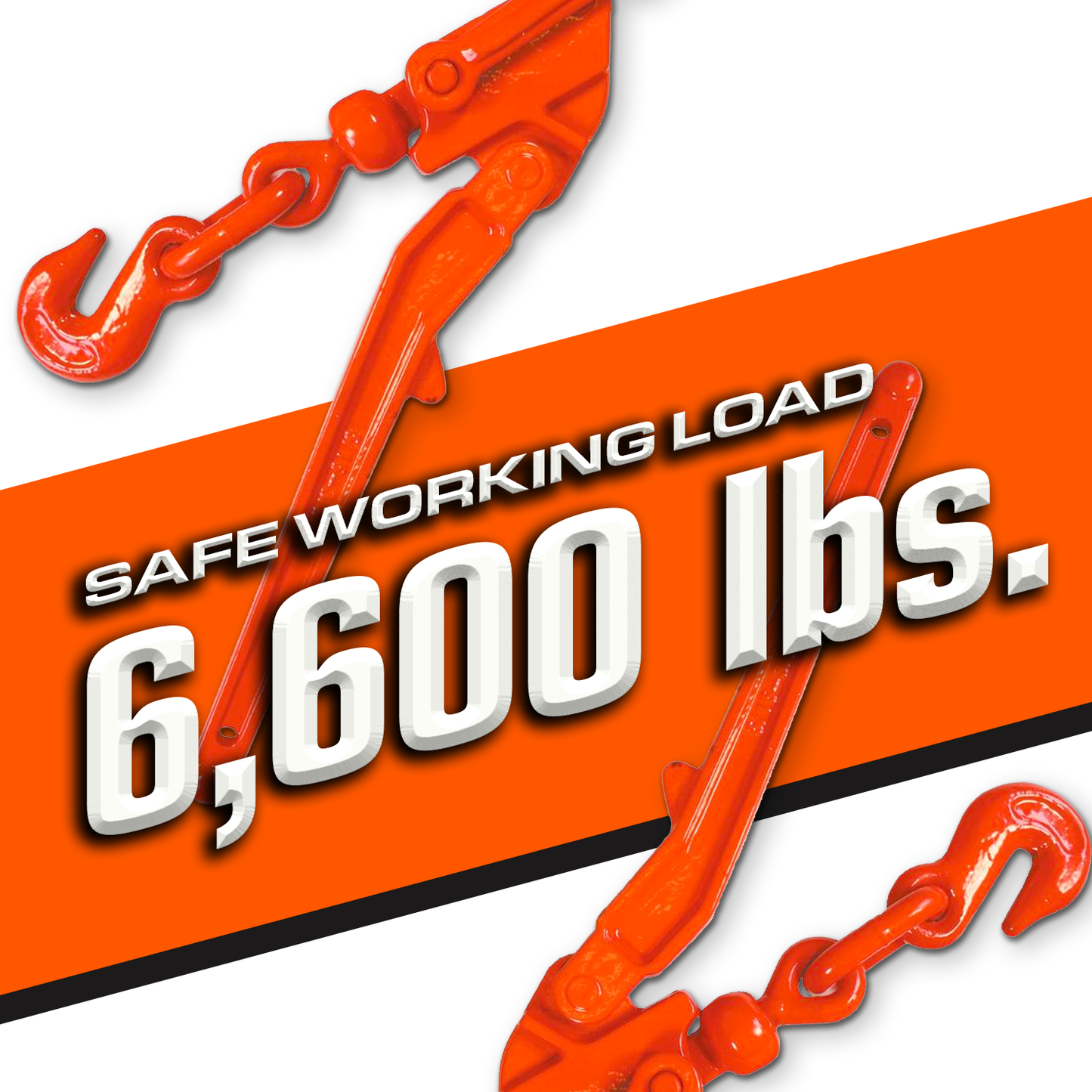 VULCAN Chain and Load Binder Kit - Grade 70 - 5/16 Inch x 20 Foot - 4,700 Pound Safe Working Load