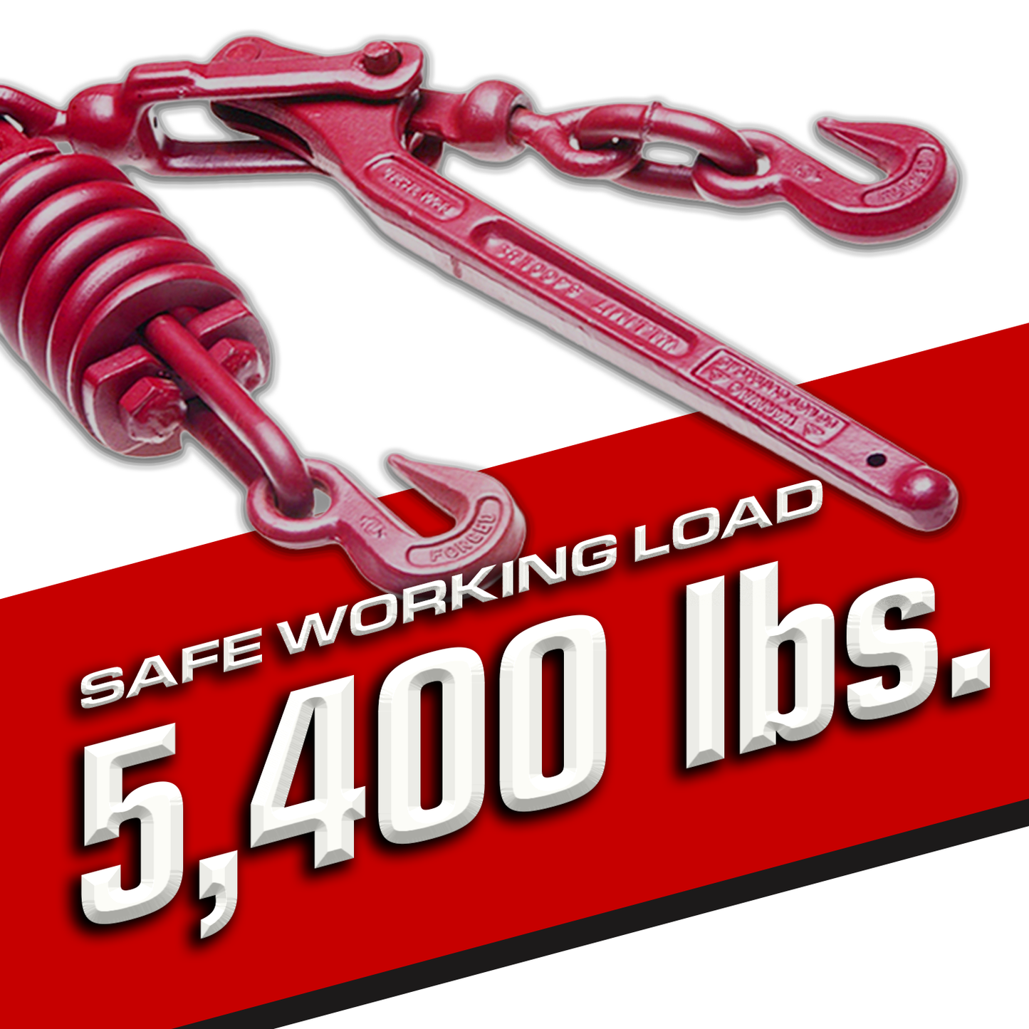 3/8 Inch Spring Binder  - Safe Working Load 5400 Lbs. - Fits 3/8 Inch G43 Chain - Pack of 2
