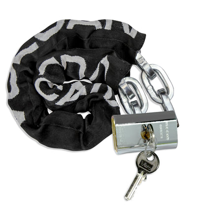 VULCAN Security Chain and Lock Kit - Premium Case-Hardened - 5/16 Inch x 3 Foot (+/- 1.5 Inches) - Chain Cannot Be Cut with Bolt Cutters or Hand Tools