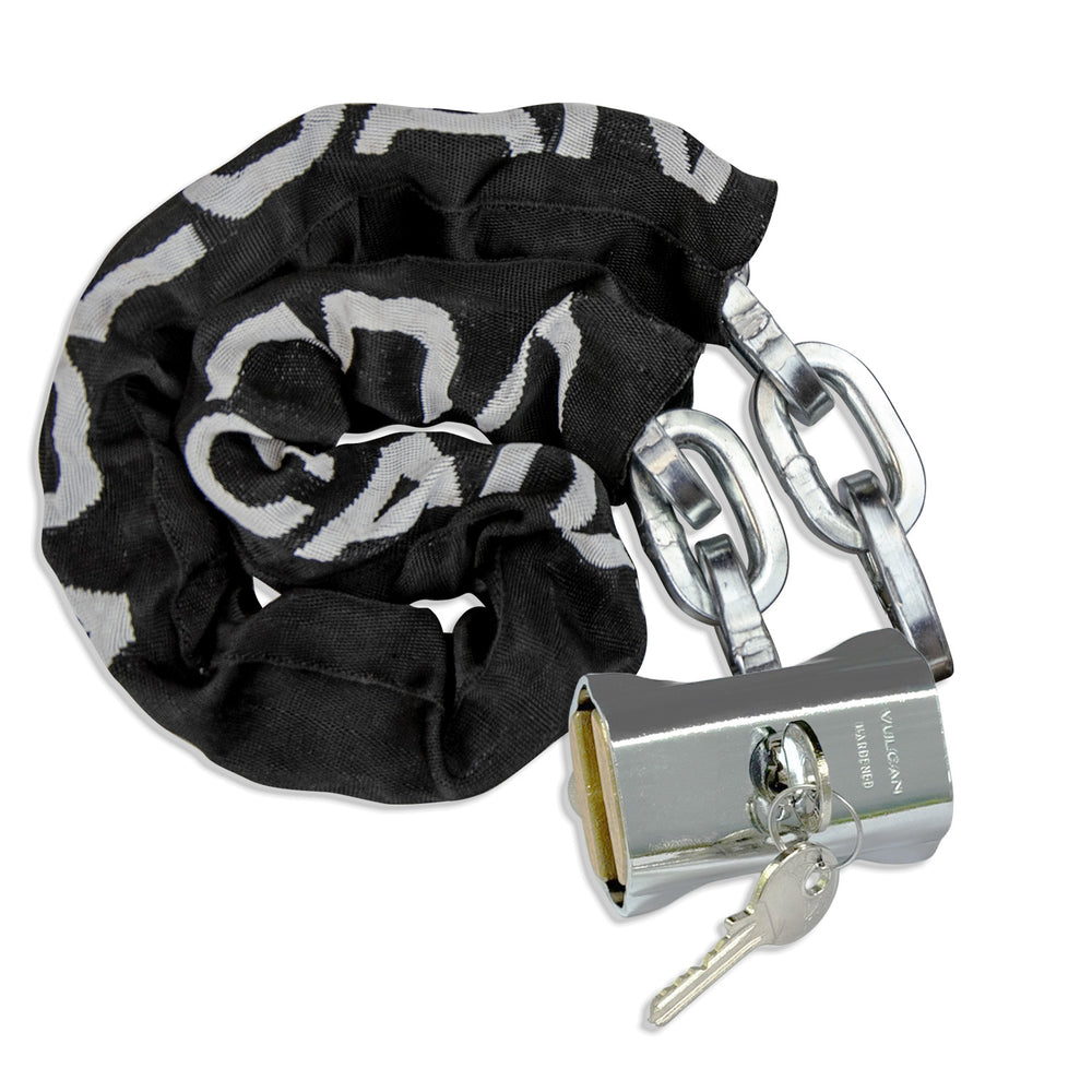 VULCAN Security Chain and Lock Kit - Premium Case-Hardened - 3/8 Inch x 3 Foot (+/- 1.5 Inches) - Chain Cannot Be Cut with Bolt Cutters or Hand Tools