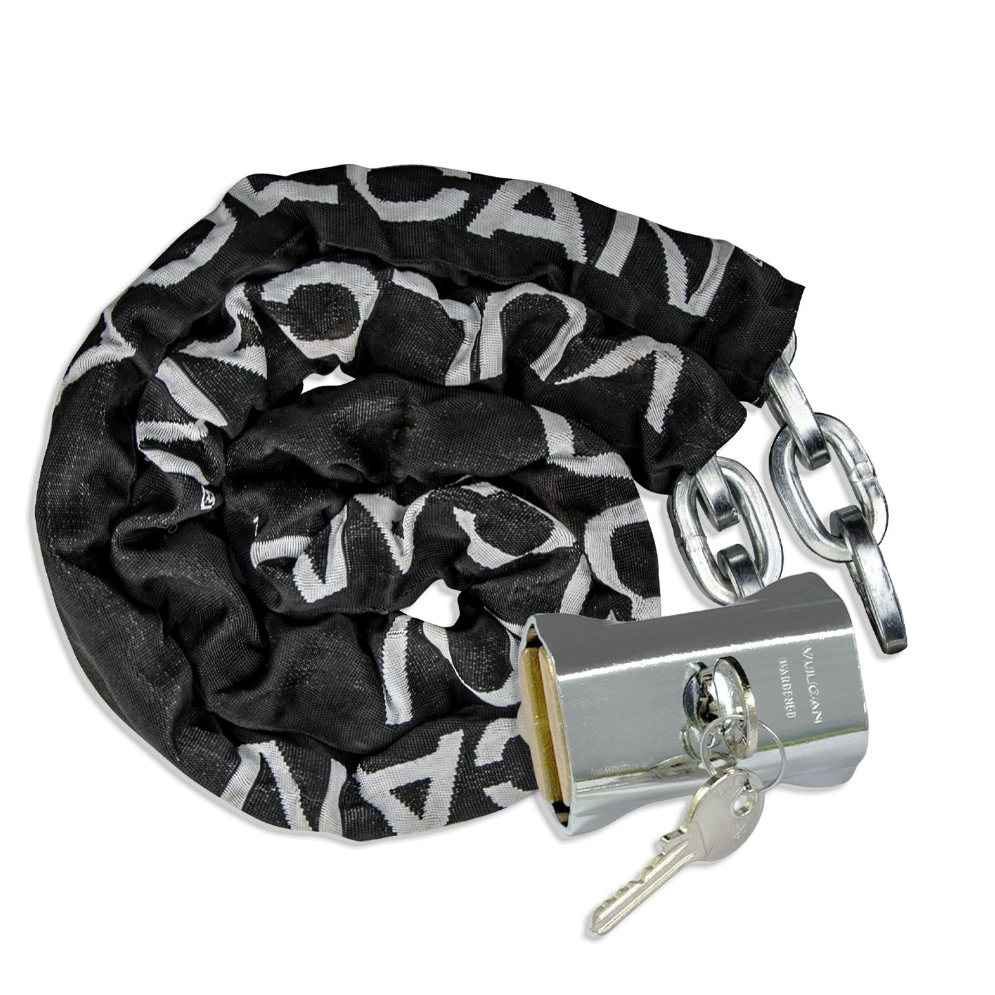 VULCAN Security Chain and Lock Kit - Premium Case-Hardened - 3/8 Inch x 6 Foot (+/- 1.5 Inches) - Chain Cannot Be Cut with Bolt Cutters or Hand Tools