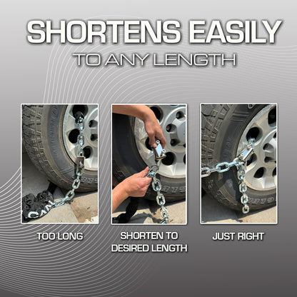 VULCAN Security Chain and Lock Kit - Premium Case-Hardened - 3/8 Inch x 3 Foot (+/- 1.5 Inches) - Chain Cannot Be Cut with Bolt Cutters or Hand Tools