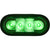 Green 6 Inch Oval Recessed LED Strobe Light with Quad Flash