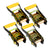 VULCAN Ratchet Buckle - 2 Inch Wide Handle - 3,300 Pound Safe Working Load - Pack of 4
