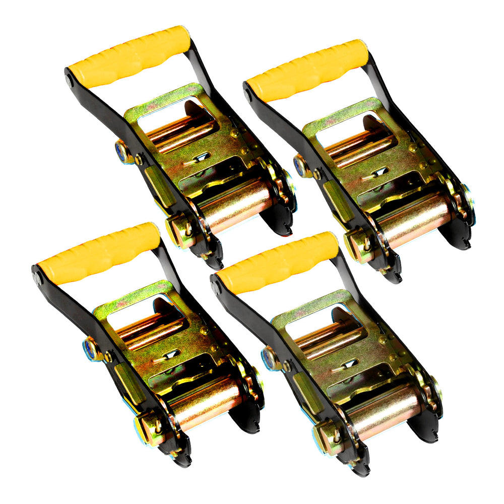 VULCAN Ratchet Buckle - 2 Inch Wide Handle - 3,300 Pound Safe Working Load - Pack of 4