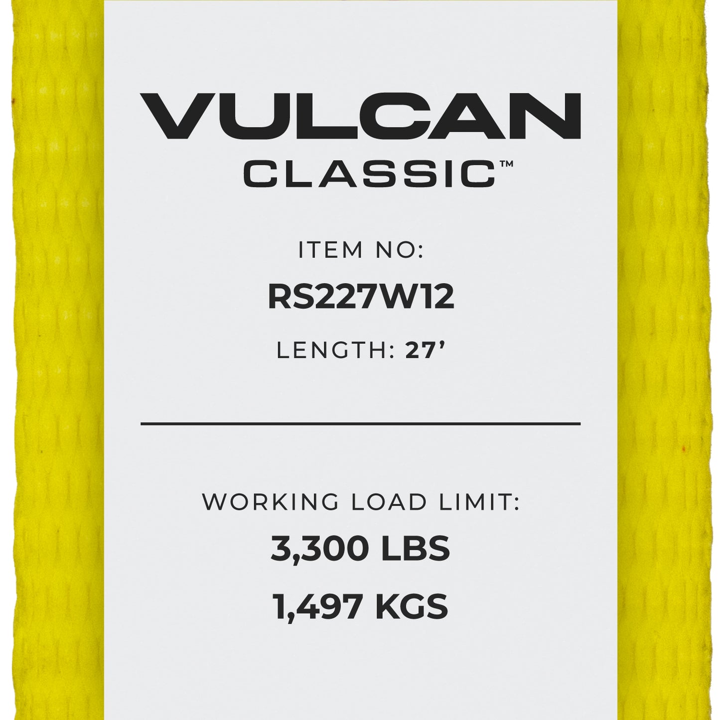 VULCAN Ratchet Strap with Wire Hooks – 2 Inch x 27 Foot – 2 Pack – Classic Yellow – 3,300 lb Safe Working Load