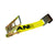 VULCAN Ratchet Strap with Flat Hooks - 4 Inch x 30 Foot, 2 Pack - Classic Yellow - 5,400 Pound Safe Working Load