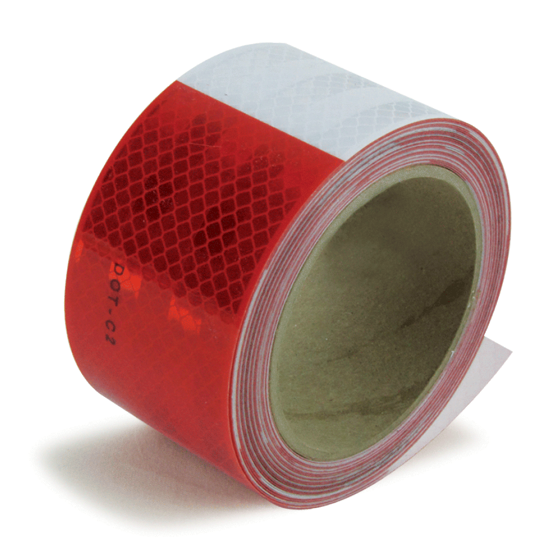 Reflective Tape - 2 Inch x 25' Roll - Alternating Red/White