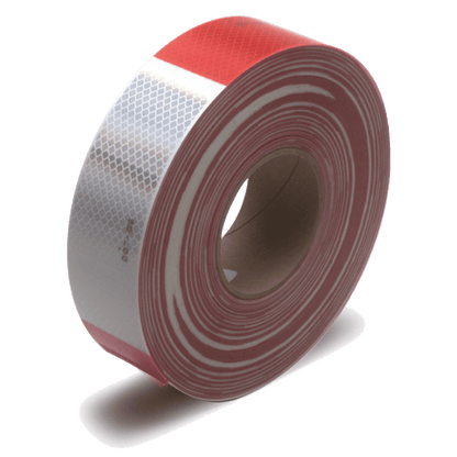 Reflective Tape - 2 Inch x 150' Roll - Alternating Red/White