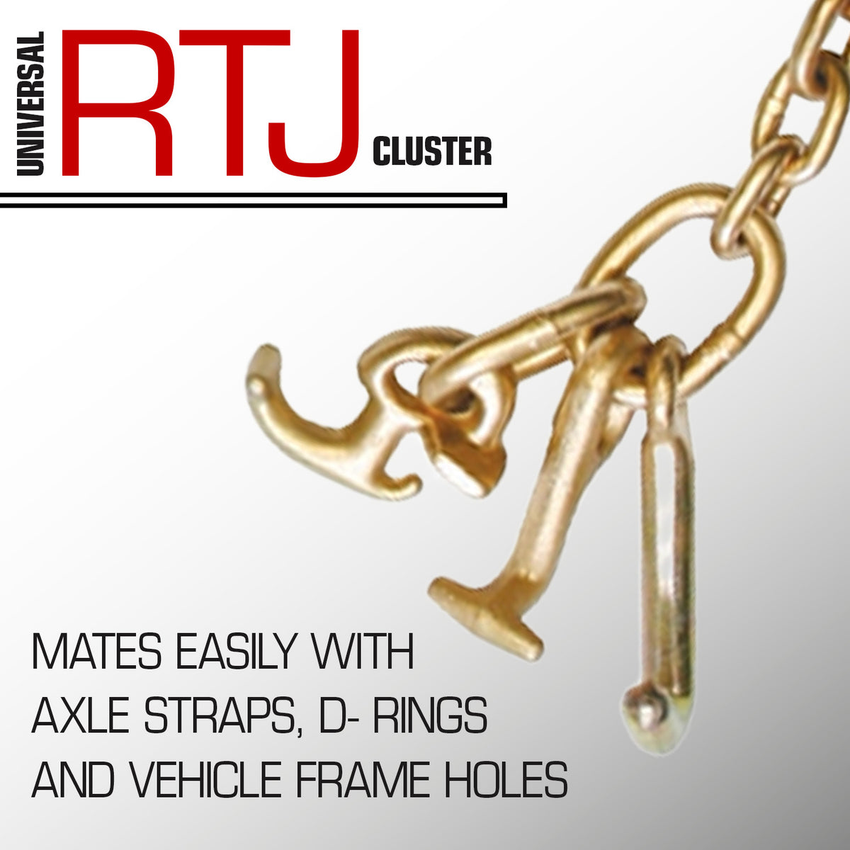 VULCAN Towing Chain Bridle - Universal RTJ Clusters - Grade 70 Standard Length - 48 Inch - 4,700 Pound Safe Working Load