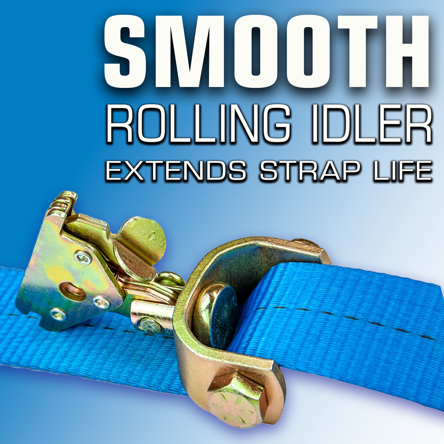 VULCAN Car Tie Downs - E Track Rolling Idler 3-Cleat - 120 Inch - 4 Pack - 3,300 Pound Safe Working Load