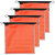 VULCAN Safety Flags With Border - Bright Orange - Mesh - Stretch Cord - 18 Inch x 18 Inch - 4 Pack