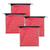 VULCAN Safety Flags With Border - Bright Red - Mesh - Stretch Cord - 18 Inch x 18 Inch - 4 Pack