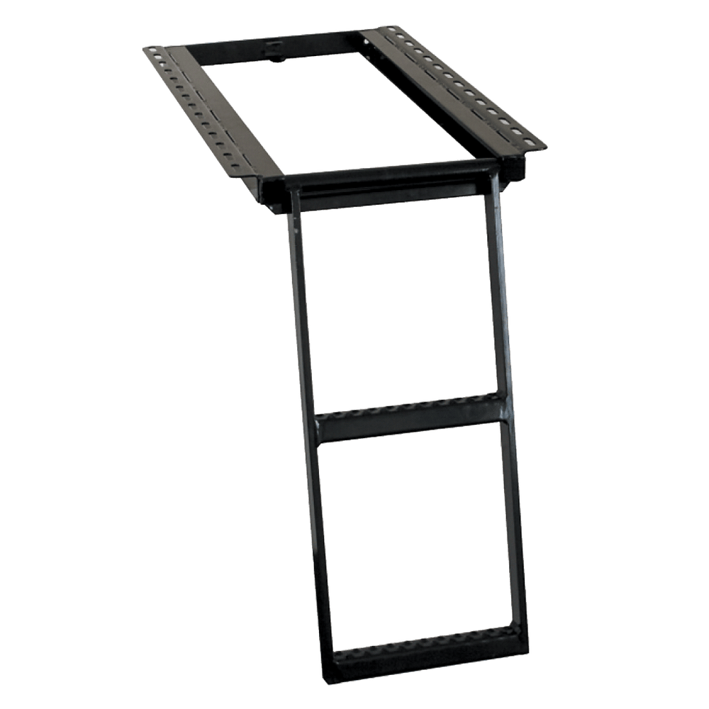 2-Rung Retractable Truck Step - Black