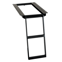 2-Rung Retractable Truck Step - Black