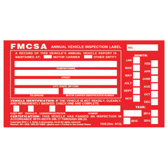 Annual Vehicle Inspection Label  Aluminum 6 x 3.5