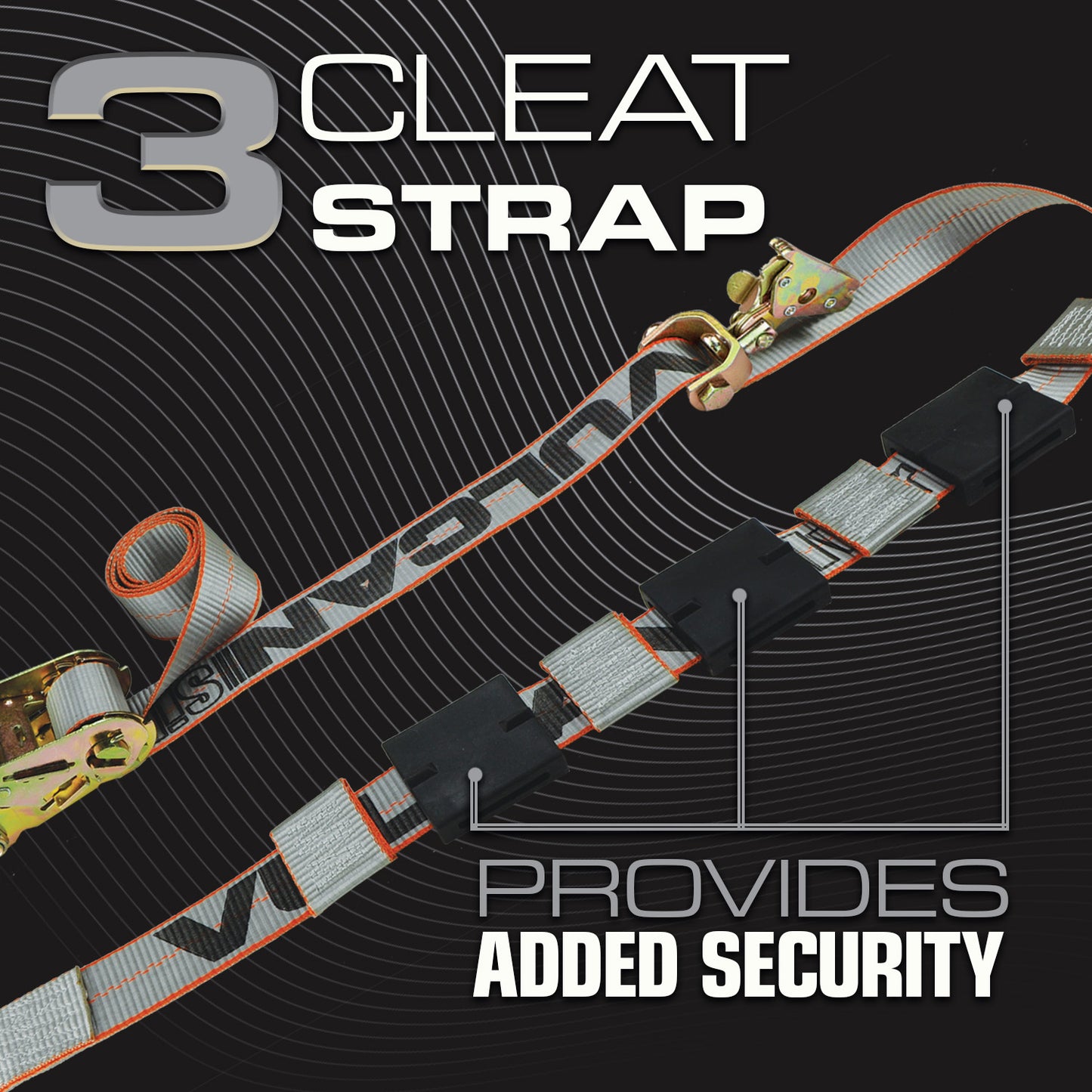 VULCAN Car Tie Down - E Track Idler 3-Cleat - 120 Inch - Silver Series - 3,300 Pound Safe Working Load - 4 Pack