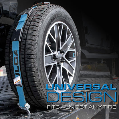 VULCAN Car Tie Downs - E Track Rolling Idler 3-Cleat - 120 Inch - 4 Pack - 3,300 Pound Safe Working Load