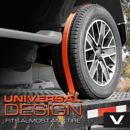 VULCAN Car Tie Down - E Track Idler 3-Cleat - 120 Inch - PROSeries - 3,300 Pound Safe Working Load - 4 Pack