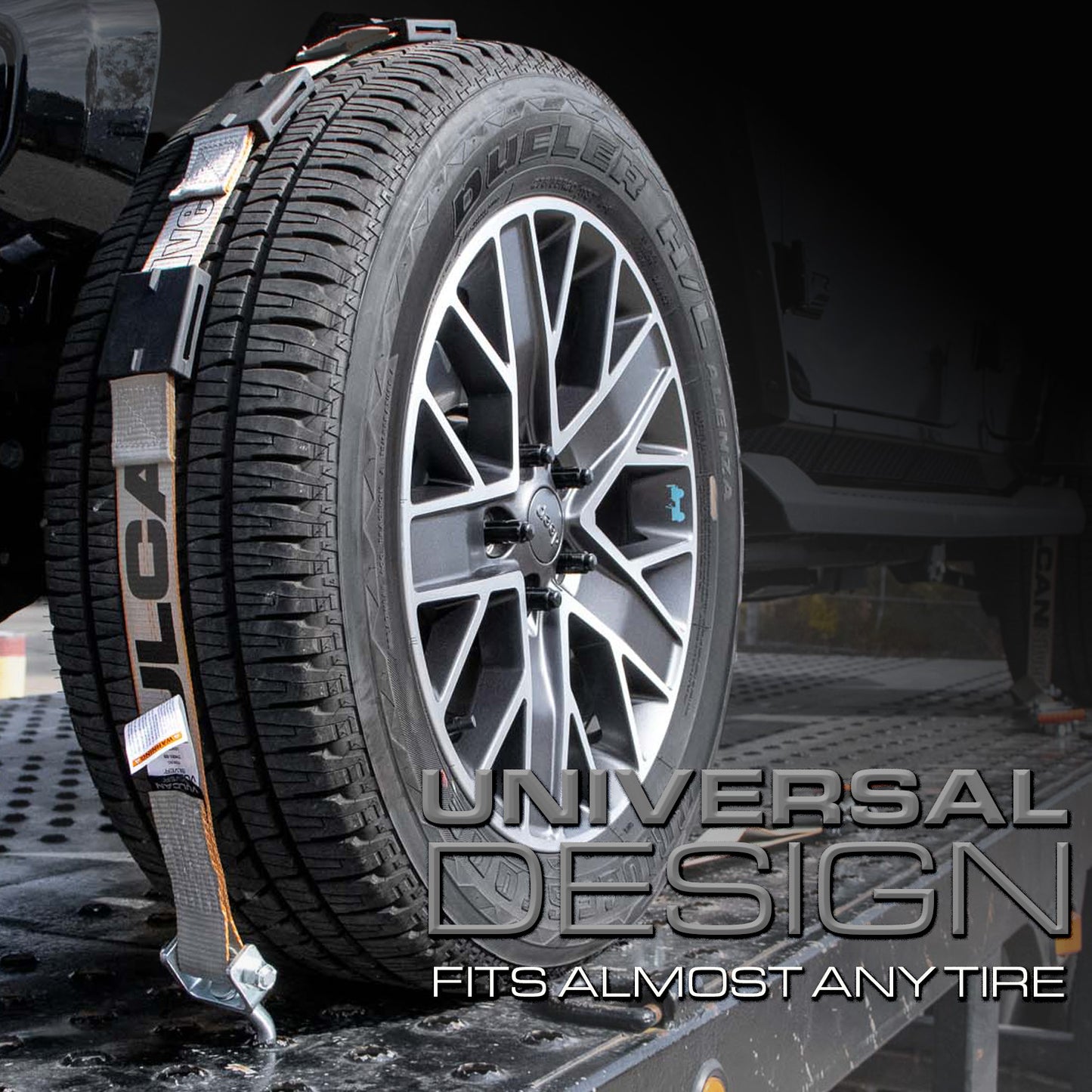 VULCAN Car Tie Down - E Track Idler 3-Cleat - 120 Inch - Silver Series - 3,300 Pound Safe Working Load - 4 Pack