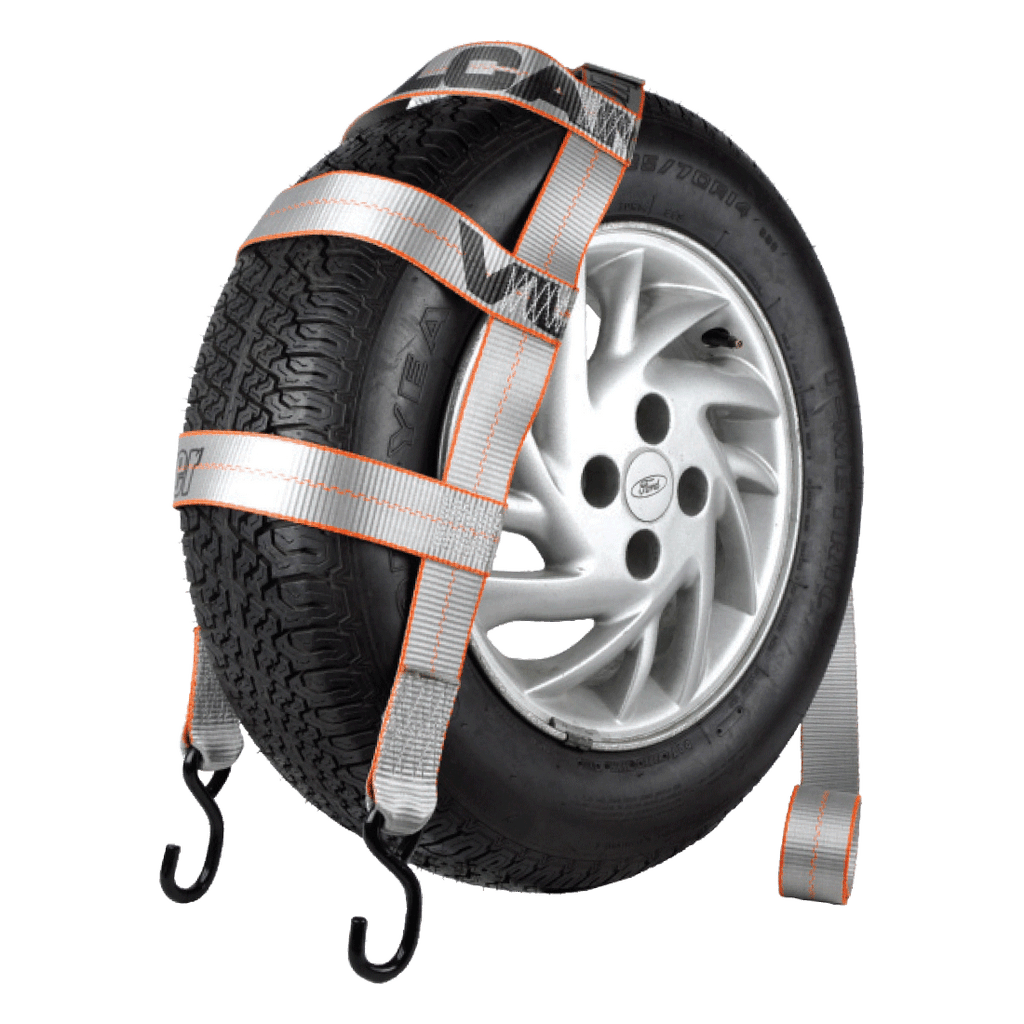 VULCAN Basket Style Wheel Dolly Tire Harness with S-Hooks - 78 Inch - Silver Series - 1,665 Pound Safe Working Load
