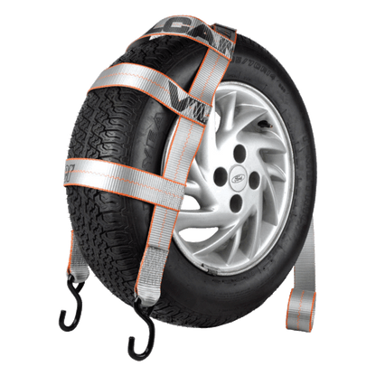 VULCAN Basket Style Wheel Dolly Tire Harness with S-Hooks - 78 Inch - Silver Series - 1,665 Pound Safe Working Load