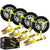 VULCAN Car Tie Down with Flat Hooks - Lasso Style - 2 Inch x 96 Inch - 4 Pack - Classic Yellow - 3,300 Pound Safe Working Load
