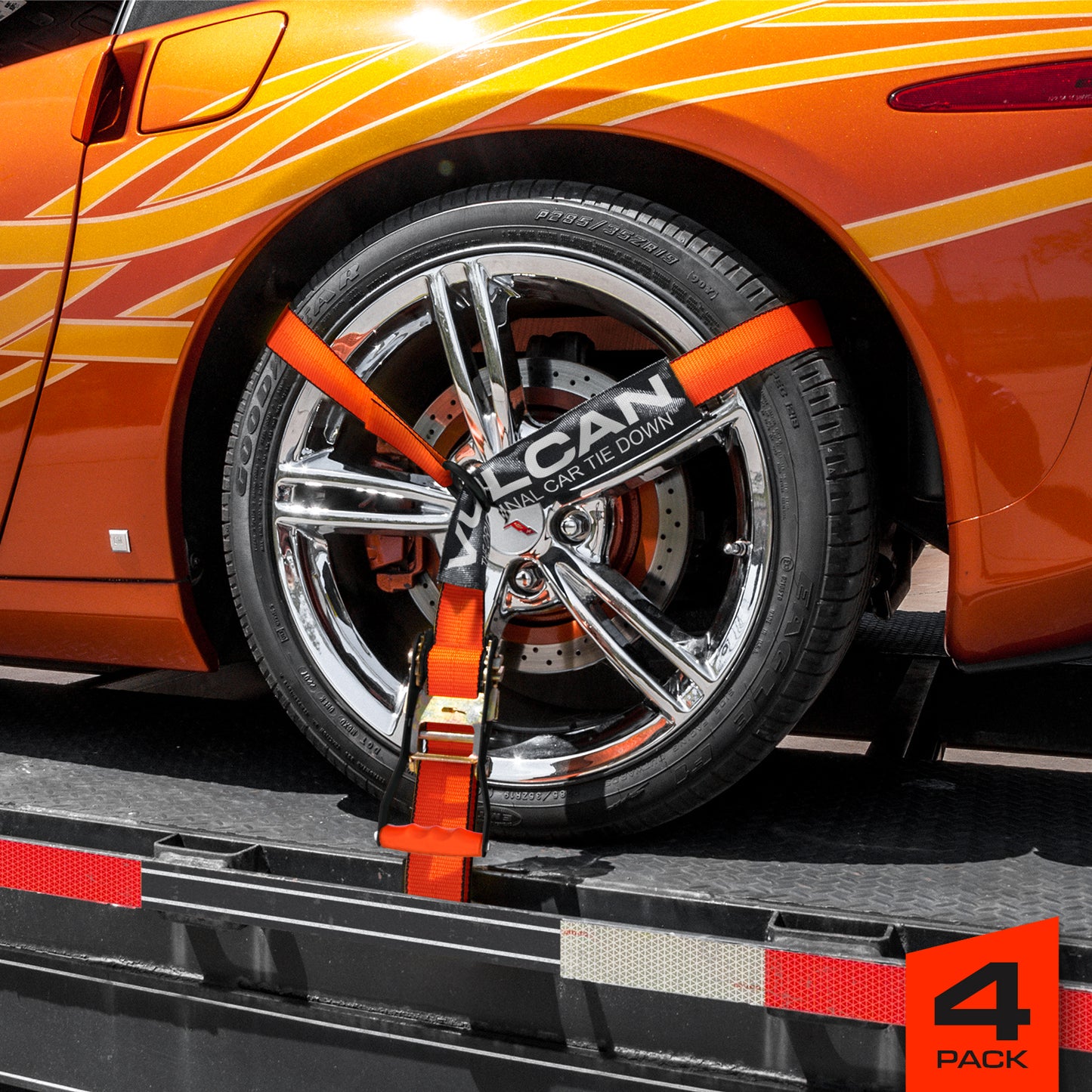 VULCAN Snap Hook Vehicle Tie Down Kits with Heavy Duty Stake Pocket D Rings - Lasso Style - Proseries