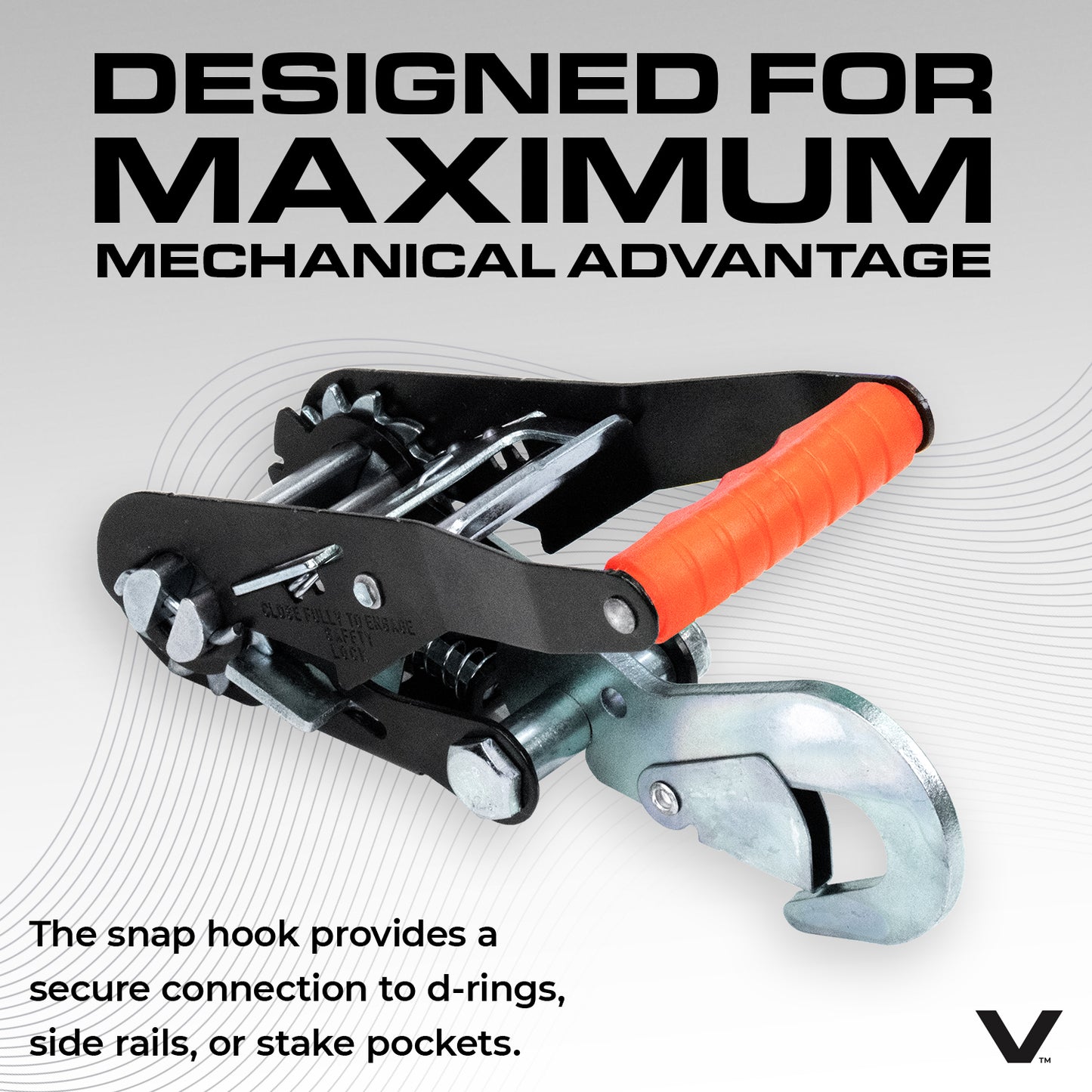 VULCAN Snap Hook Tie Down Kits with Heavy Duty Stake Pocket D Rings - Lasso Style - Silver Series