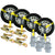 VULCAN Snap Hook Tie Down Kits with Heavy Duty Stake Pocket D Rings - Lasso Style - Classic Yellow