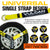 VULCAN Snap Hook Tie Down Kits with Heavy Duty Stake Pocket D Rings - Lasso Style - Classic Yellow