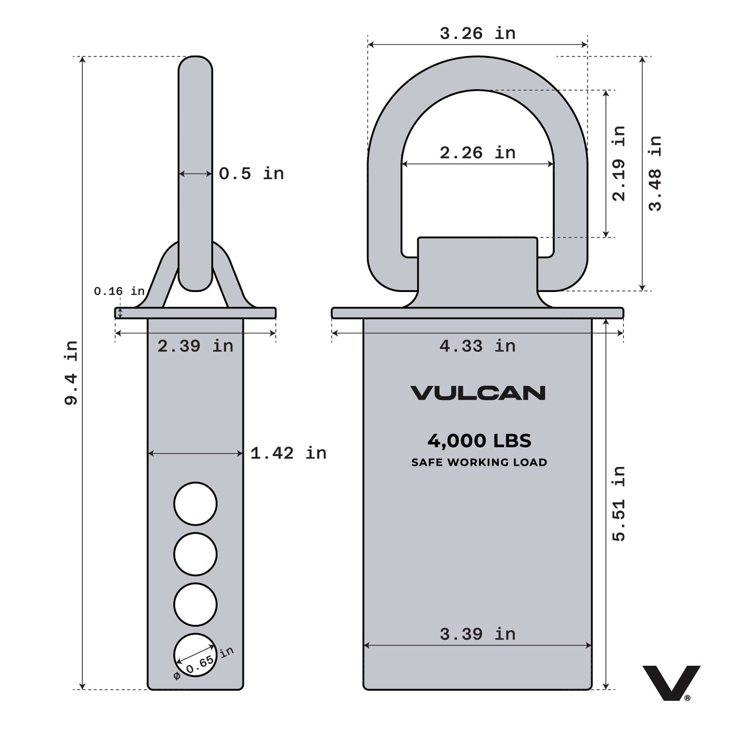 VULCAN Snap Hook Tie Down Kits with Heavy Duty Stake Pocket D Rings - Lasso Style - Classic Yellow