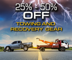 Save 25% - 50% on Towing & Recovery Gear