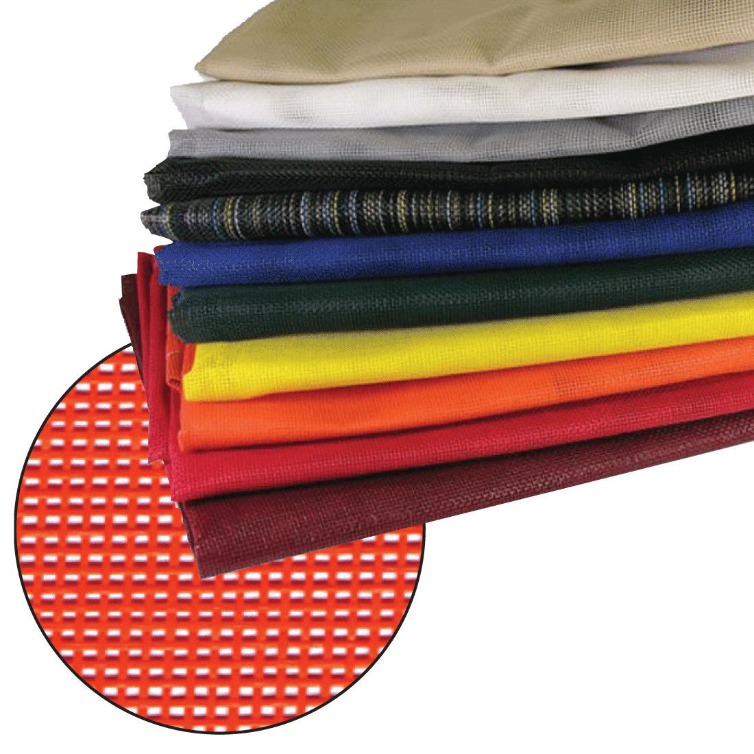 Heavy Duty Vinyl Coated Mesh Tarp - Red - 6 Foot x 8 Foot