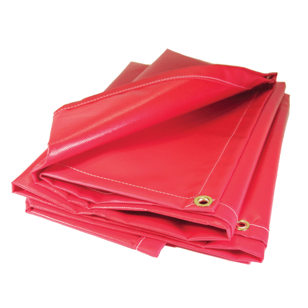 Super Strong Vinyl Tarp - Red - 6 Foot x 8 Foot