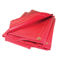 Super Strong Vinyl Tarp - Red - 6 Foot x 8 Foot